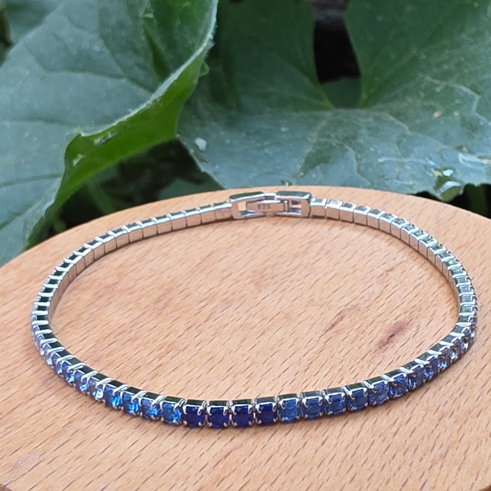 GÜMÜŞ SU YOLU ZİRKON TAŞLI BİLEKLİK 16-18CM 6,14GR G2