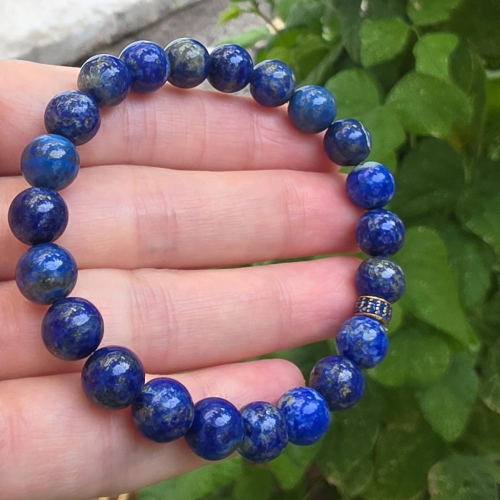 LAPİS LAZULİ AA KALİTE ERKEK BİLEKLİK 8MM 19CM