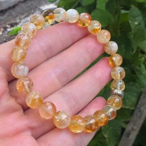 SİTRİN AA KALİTE ERKEK 8MM BİLEKLİK 19CM