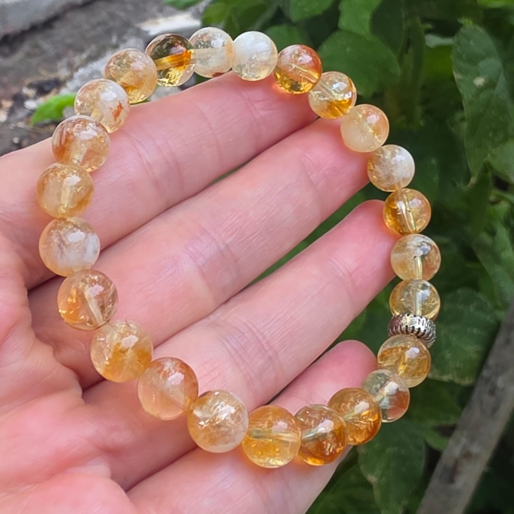 SİTRİN AA KALİTE ERKEK 8MM BİLEKLİK 19CM