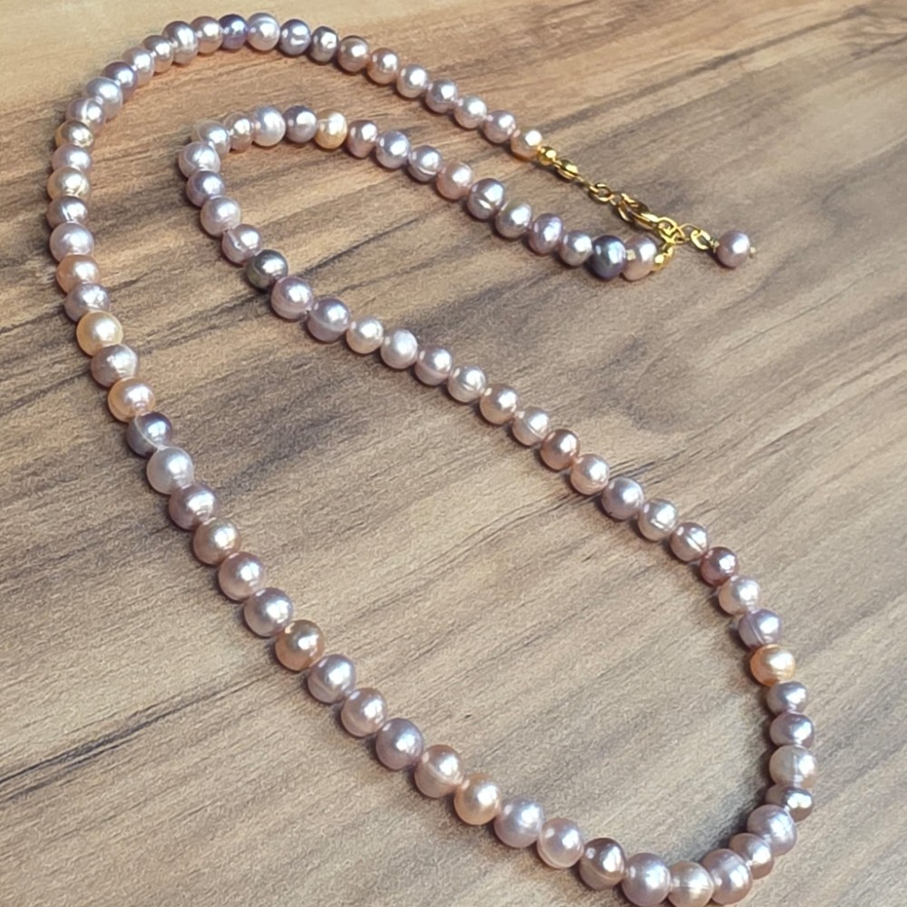 İNCİ ORİJİNAL TASARIM GÜMÜŞ APARATLI KOLYE 50CM İ31