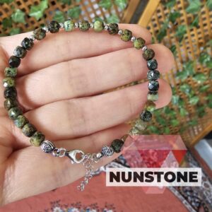 AKİK AA KALİTE 4MM KÜP KESİM GÜMÜŞ APARATLI BİLEKLİK