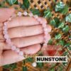 GÜL KUVARS AA KALİTE  4MM FASET KESİM GÜMÜŞ BİLEKLİK